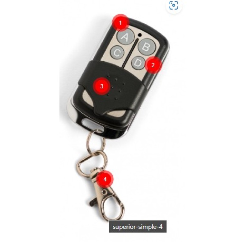 Superior Simple Universal Remote Control 4-device