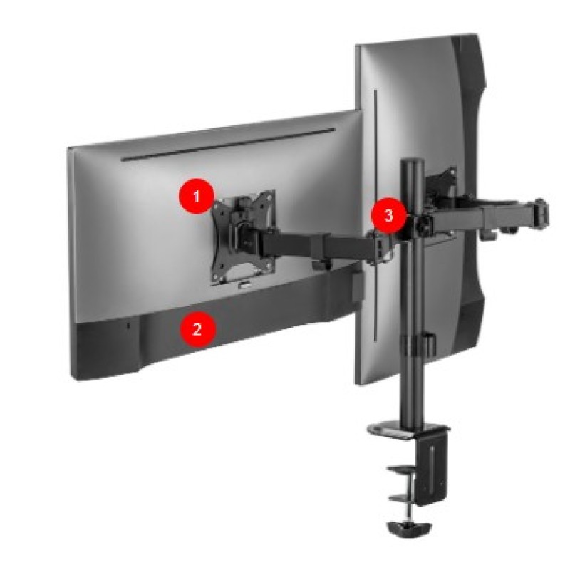Superior Universal Dual Monitor Mount