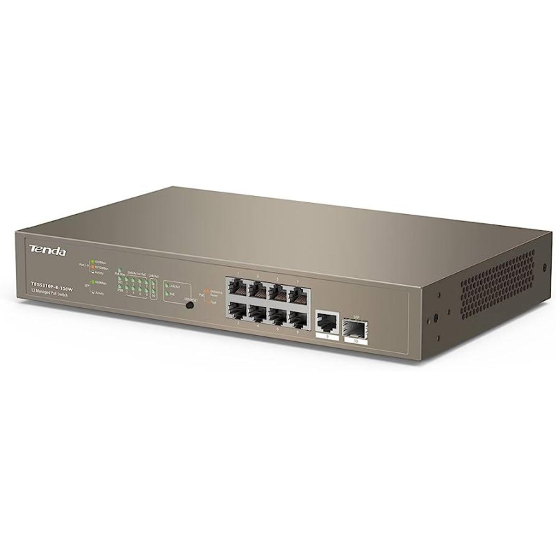 Tenda TEG5310P-8-150W 8-Port L3 Managed PoE Switch