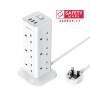 Tessan 12 Way Extension Lead 3m with USB-A x2 + USB-C x1