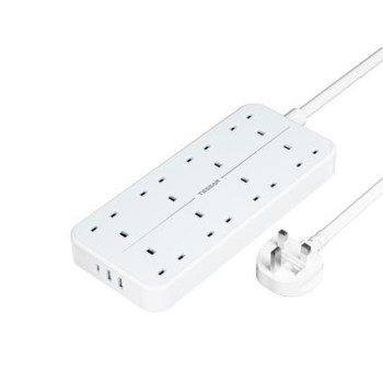 Tessan 8 AC Outlets 3 USB Ports Power Strip with Switch