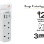 Tessan 5-in-1 Wall Adapter 2 AC Outlets, 2 USB, 1 Type-C