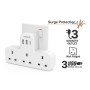 Tessan 5-in-1 Wall Adapter 3 AC Outlets, 2 USB, 1 Type-C