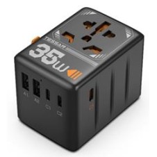 Tessan 35W World Travel Adapter Black