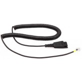 VT QD to RJ09 Coiled Cable Clear Tube