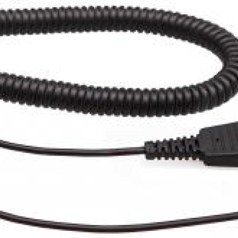 VT QD to RJ09 Coiled Cable Clear Tube