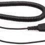 VT QD to RJ09 Coiled Cable Clear Tube
