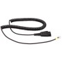VT QD to RJ09 Coiled Cable Clear Tube