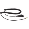 VT QD to RJ09 Coiled Cable Yellow Tube