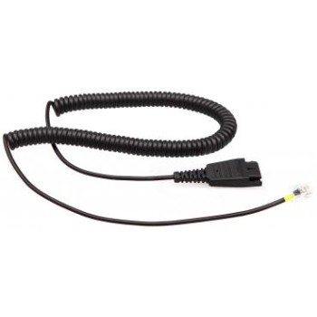 VT QD to RJ09 Coiled Cable Yellow Tube