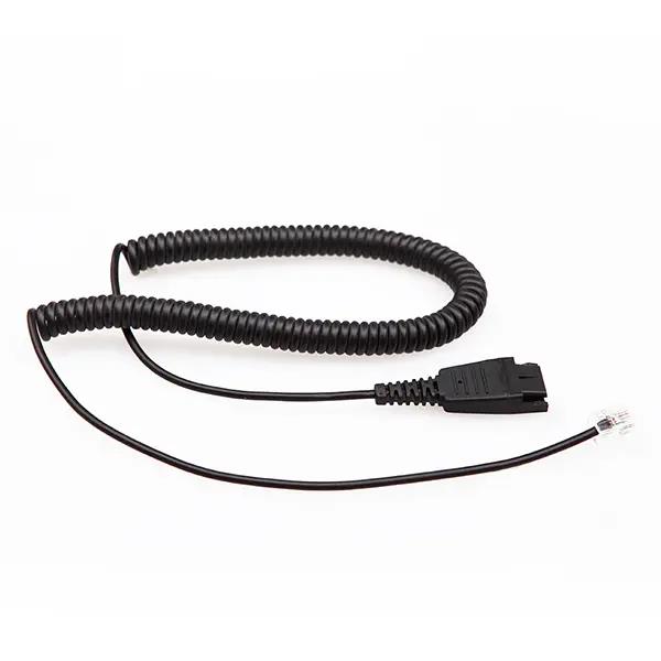 VT QD to RJ09 Coiled Cable Blue Tube
