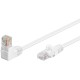 CAT 5e Patch Cable 1x 90° Angled, U/UTP, white