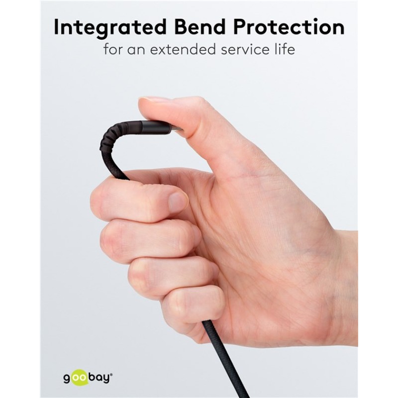 Goobay USB-C 3m Textile Cable Black