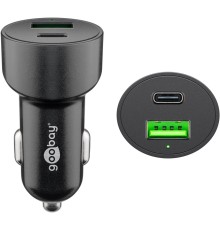 Dual-USB Auto Fast Charger USB-C™ PD (Power Delivery) (48 W)