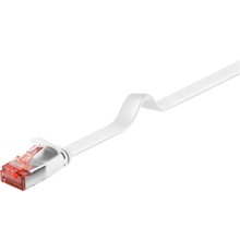 CAT 6 Flat Patch Cable, U/FTP, white