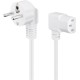 Angled IEC Cord on Both Sides, 1.5 m, White