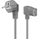 Angled IEC Cord on Both Sides, 2 m, Grey