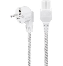 Angled Connection Cable with hot-condition coupler, 2 m, White and Silver