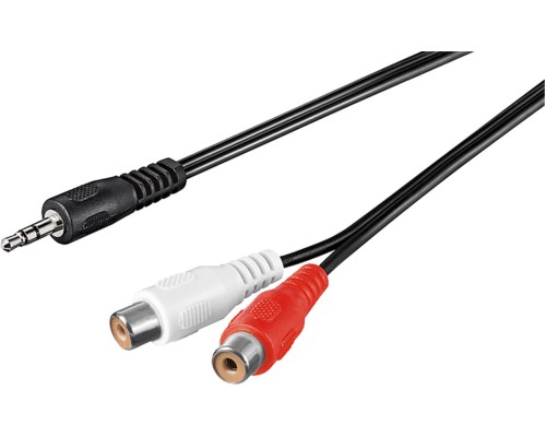 3.5 mm Audio Cable Adapter, Male to Stereo RCA Female