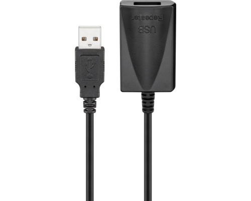Active USB 2.0 Extension Cable, black