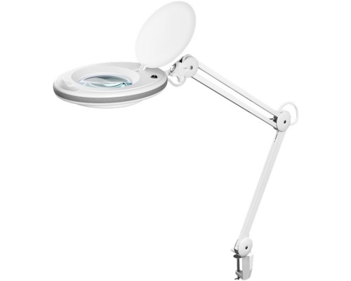 LED Magnifying Lamp with Clamp, 8 W, white