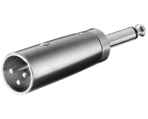 XLR Adapter, AUX Jack, 6.35 mm Mono Male to XLR Male