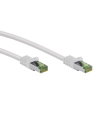 RJ45 patch cord with CAT 8.1 S/FTP raw cable, AWG 26, white
