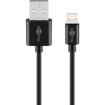 Goobay 0.5m USB-A to Lightning Cable Black