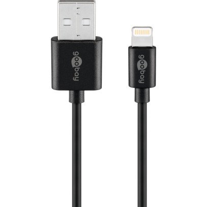 Goobay 0.5m USB-A to Lightning Cable Black