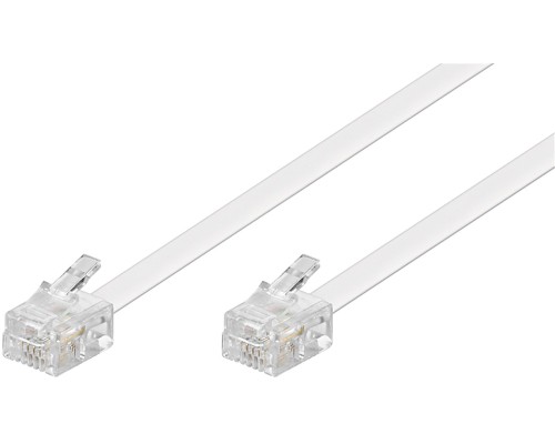 Modular Telephone Cable, white