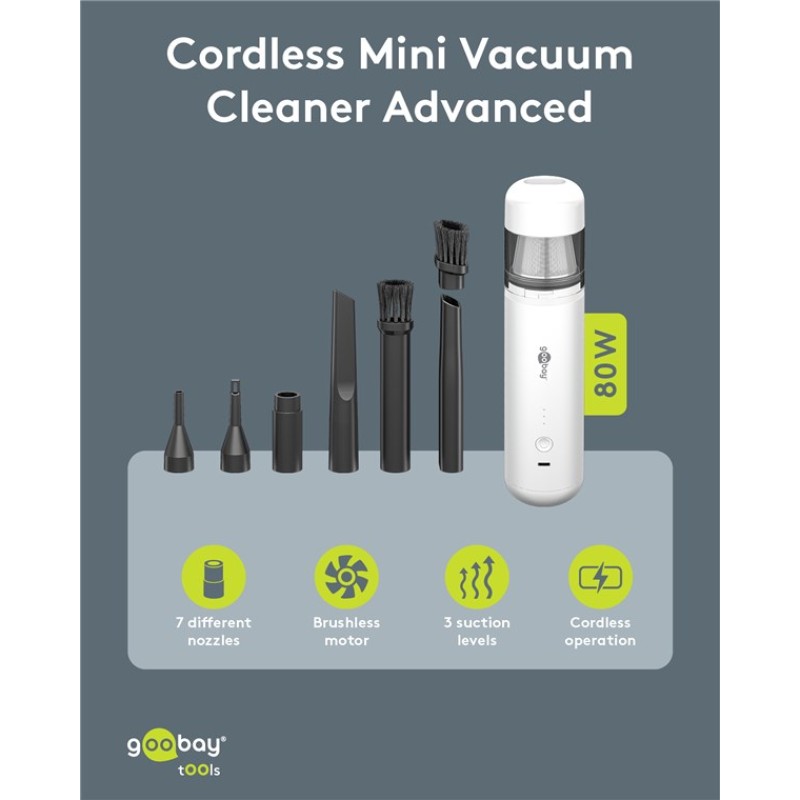 Goobay Advanced Cordless Mini Vacuum Cleaner