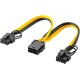 Power Supply Cable 8-Pin Female to Dual 6+2 Male for PCIe