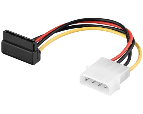 PC Power Cable/Adapter, 5.25 Inch Male to SATA 90°