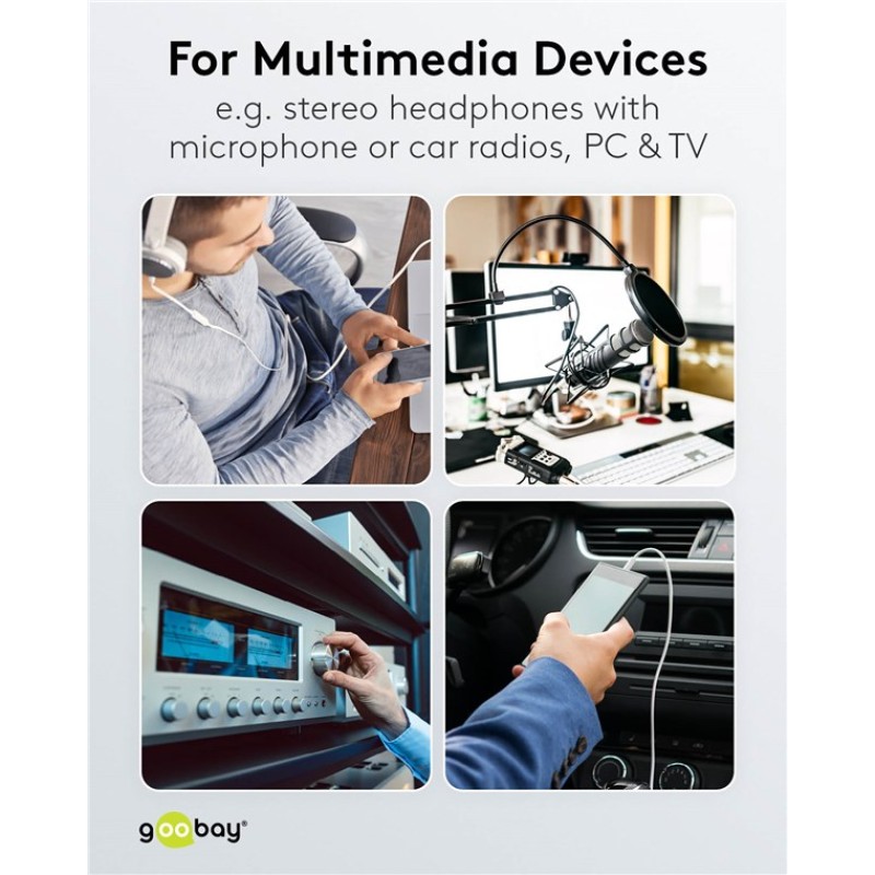 Goobay 4-Pin Headphone Audio Extension Cable
