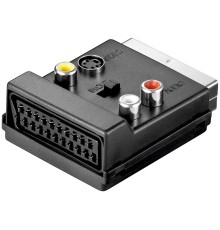 SCART to Composite Video and S-Video Adapter, IN/OUT, with SCART Passthrough