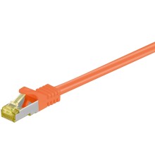 RJ45 Patch Cord CAT 6A S/FTP (PiMF), 500 MHz, with CAT 7 Raw Cable, orange