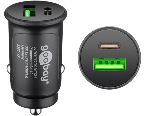 Dual-USB Auto Fast Charger USB-C™ PD (Power Delivery) (30 W)