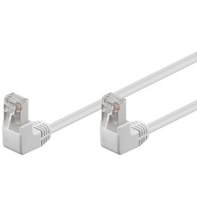 CAT 5e Patch Cable 2x 90° Angled, F/UTP, white