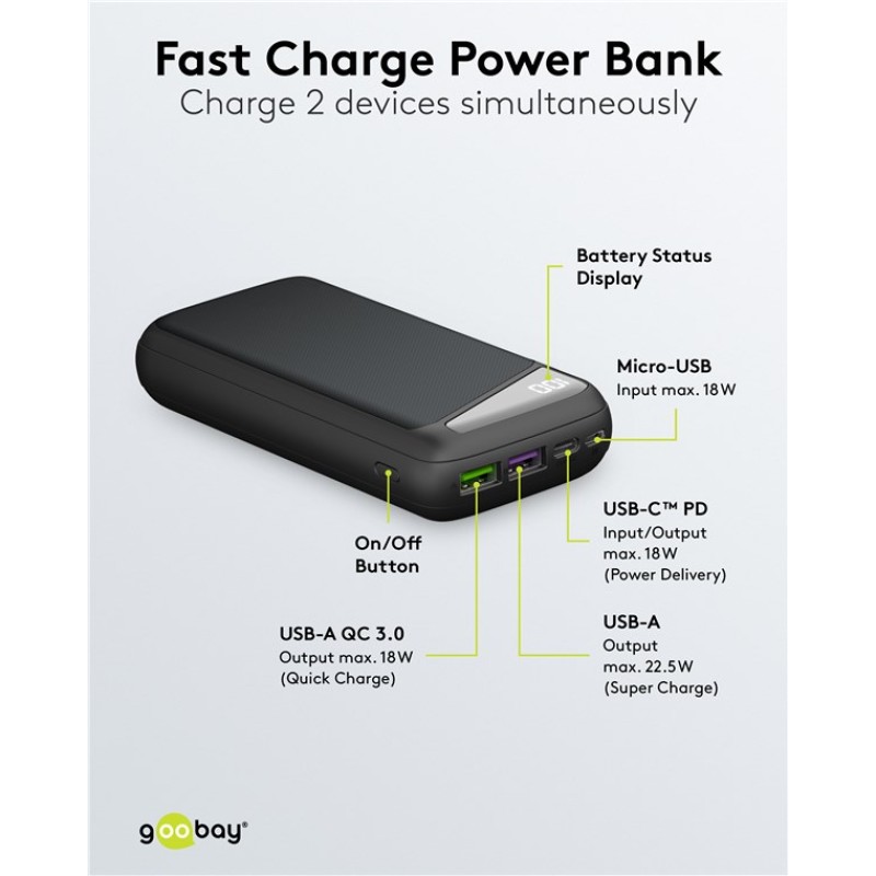 Goobay 20000mAh Power Bank