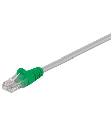 CAT 5e Crossover Patch Cable, U/UTP, grey-green