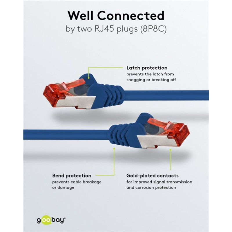 Goobay Cat6 Ethernet Cable 1m Blue