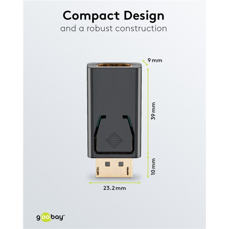 Goobay DisplayPort Male to HDMI Female Adapter