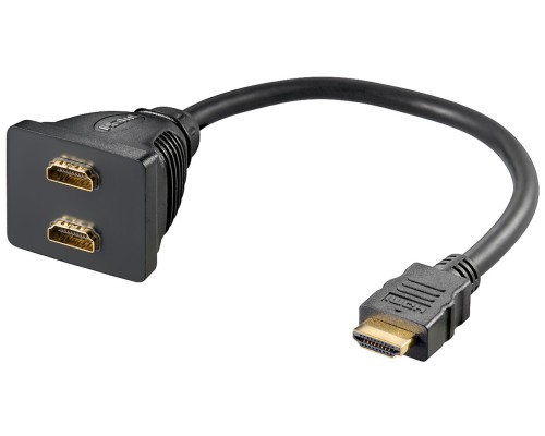 HDMI™ cable adapter, gold-plated