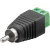 Goobay 2-Pin Terminal Block to RCA Male Adapter