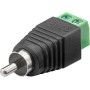 Goobay 2-Pin Terminal Block to RCA Male Adapter