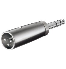 XLR Adapter, AUX Jack, 6.35 mm Stereo Male to XLR Male