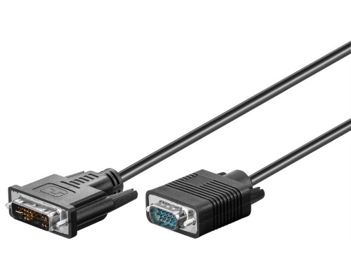 DVI-A/VGA Full HD Cable, nickel-plated
