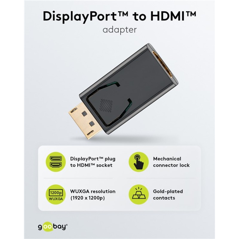 Goobay DisplayPort Male to HDMI Female Adapter