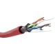 CAT 5e Network Cable, F/UTP, 100 m, red