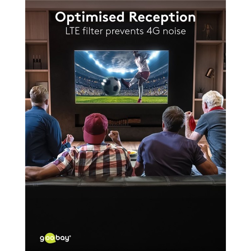 Goobay Indoor TV Antenna 30dB White